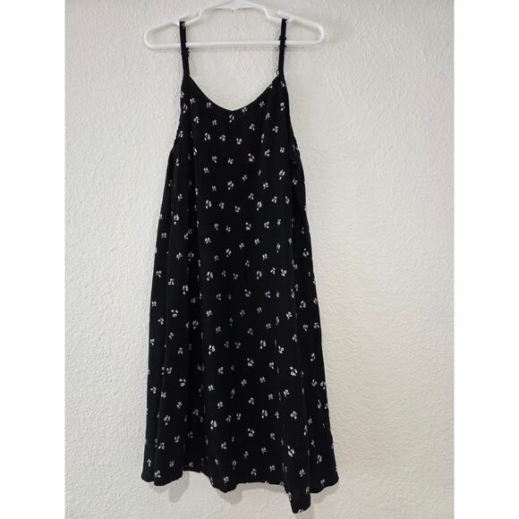 Girls Size 10 Black Dress | White Floral Print | Adjustable Straps Target Style - Picture 1 of 4